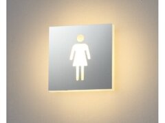 Semn pentru toaleta cu LED patrat